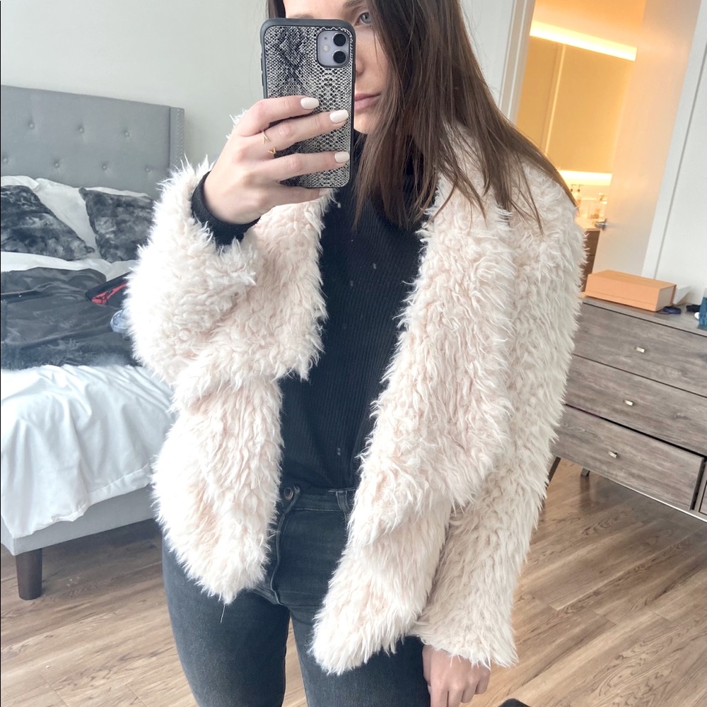 Furry white coat